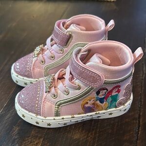 NWOT - Toddler Disney Pink Glitter Princess Sneakers